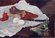Felix Vallotton Still life with Meat and eggs oil painting reproduction